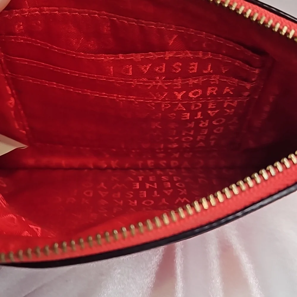 kate spade Red Wristlet Gold Zipper - Picture 6 of 8